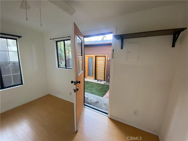 entryway featuring light wood-type flooring