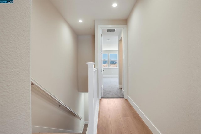 hallway featuring light hardwood / wood-style flooring