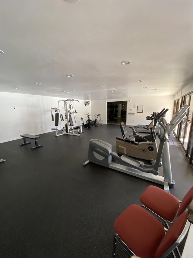 view of exercise room