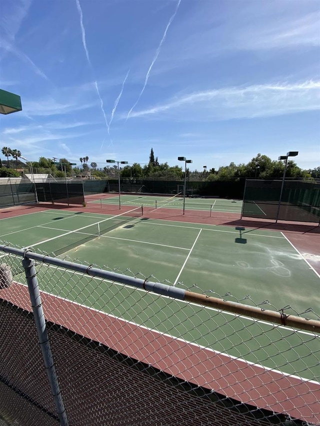 view of tennis court