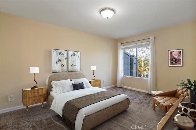 bedroom featuring carpet