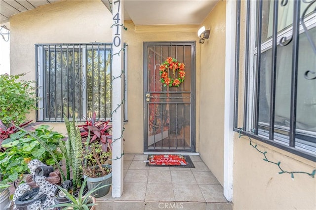 view of doorway to property