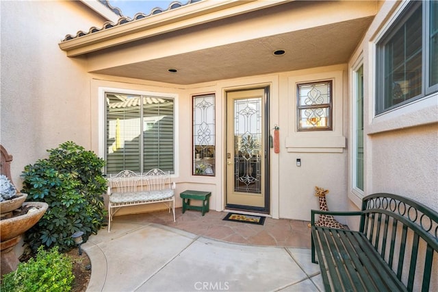 view of doorway to property