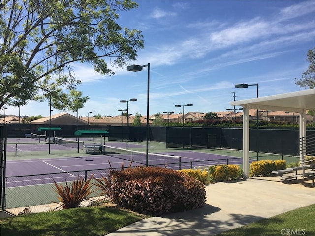 view of tennis court