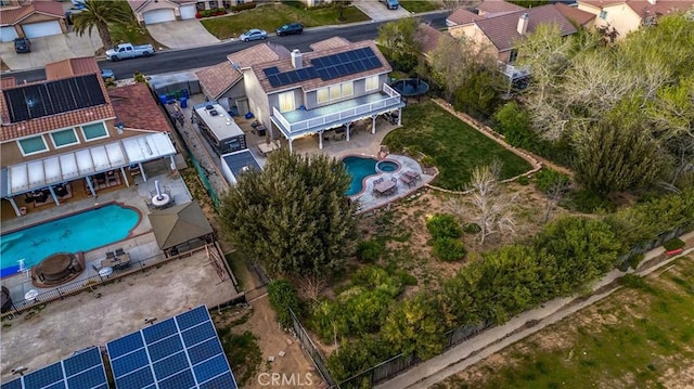 birds eye view of property