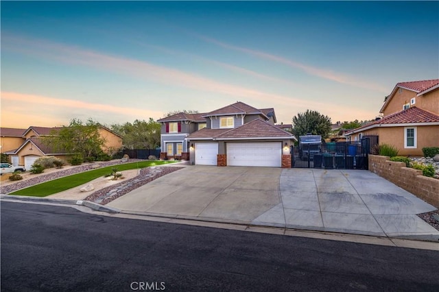 view of front of home featuring a garage