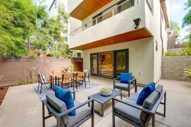 view of patio / terrace featuring an outdoor hangout area