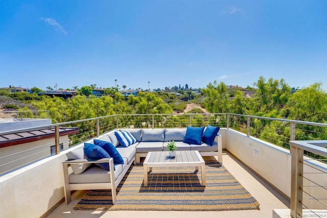 balcony with an outdoor living space