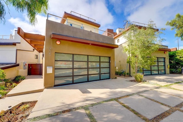 contemporary house with a garage