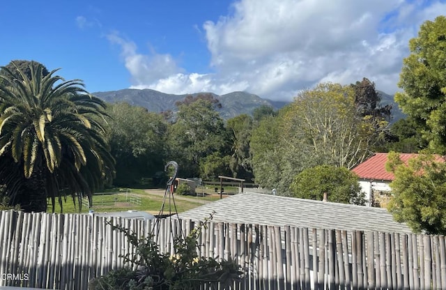 view of property's community with a mountain view