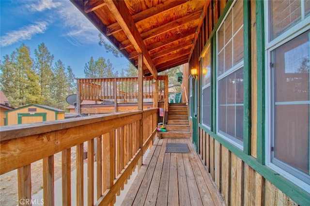 view of wooden terrace