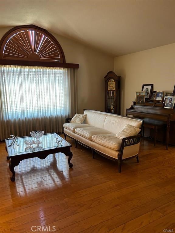 living room featuring hardwood / wood-style flooring