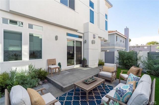 view of patio / terrace with an outdoor hangout area