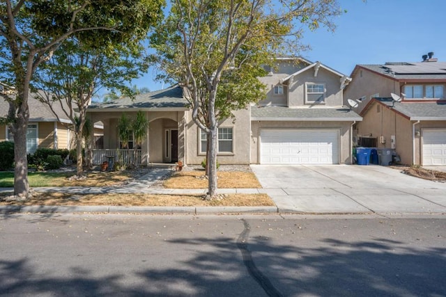 view of front facade with a garage