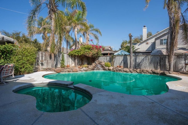 view of pool featuring a patio area