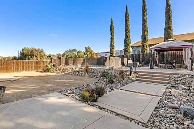 view of patio / terrace with a gazebo