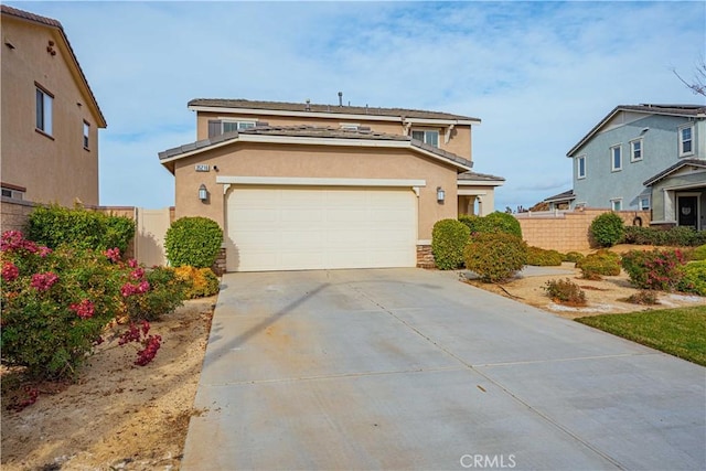 view of property featuring a garage