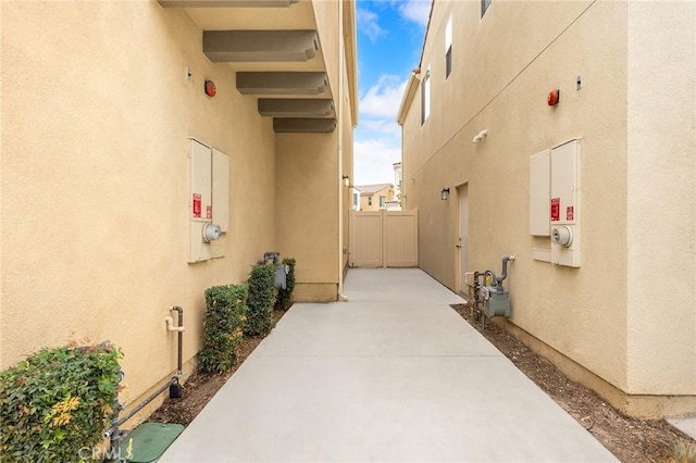 view of home's exterior with a patio area