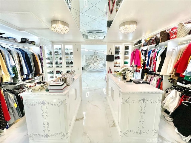 view of walk in closet