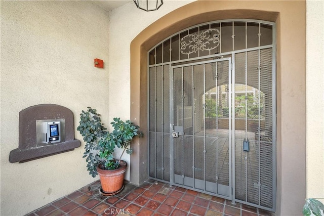 view of doorway to property