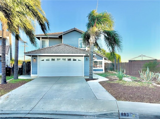 front facade featuring a garage