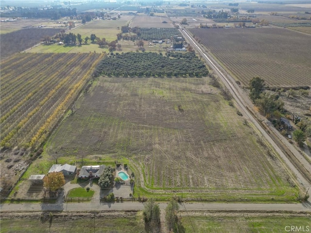 bird's eye view with a rural view