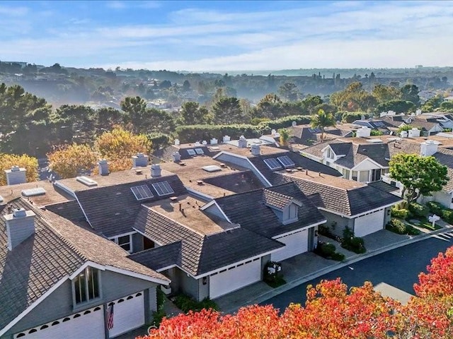 aerial view featuring a residential view