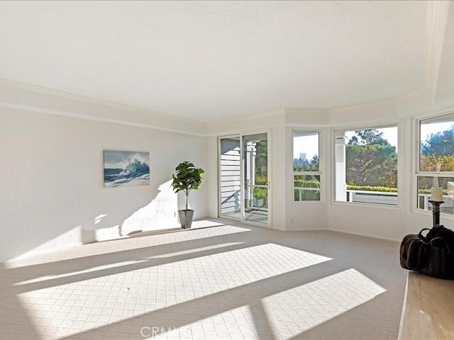 unfurnished sunroom with a wealth of natural light