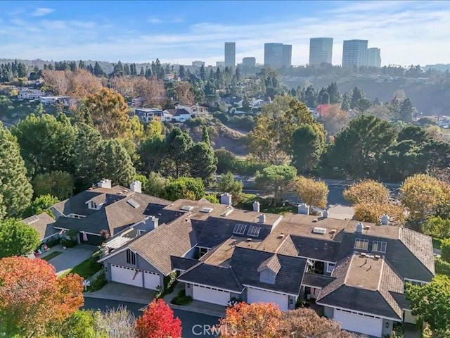 bird's eye view with a residential view