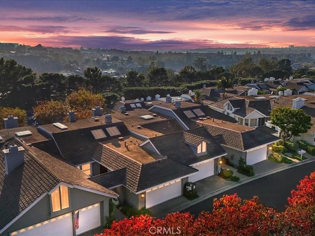drone / aerial view featuring a residential view