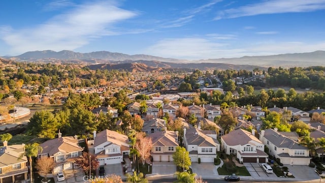 aerial view featuring a mountain view