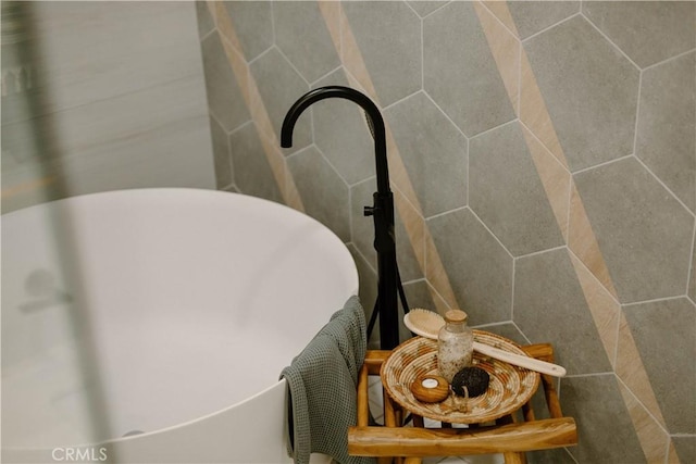 details featuring a soaking tub
