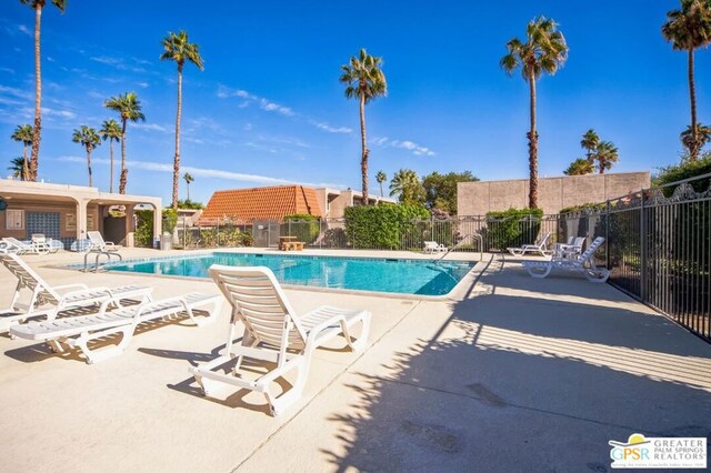 view of pool with a patio area