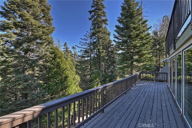 view of wooden deck