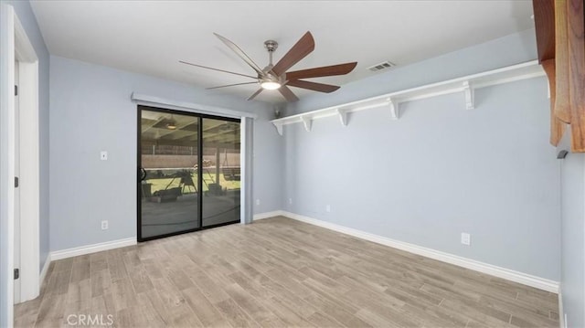 145 Carlota Way, Riverside, CA 92507 - empty room featuring ceiling fan and light wood-style flooring