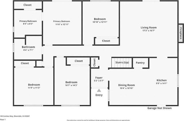 145 Carlota Way, Riverside, CA 92507 - view of room layout