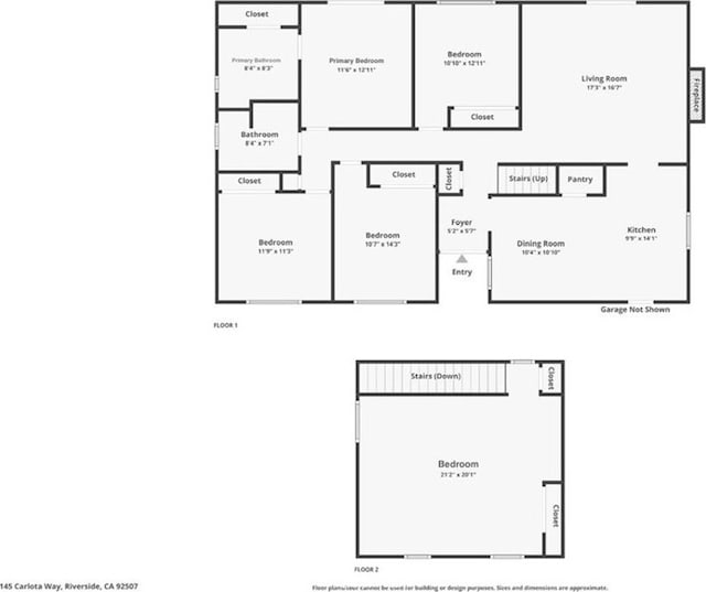 145 Carlota Way, Riverside, CA 92507 - view of property floor plan