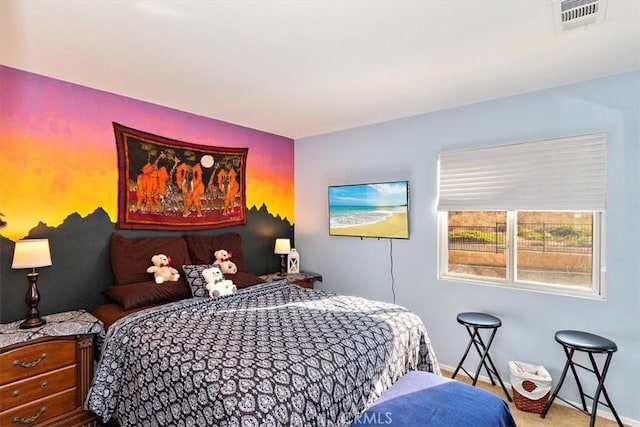 view of carpeted bedroom