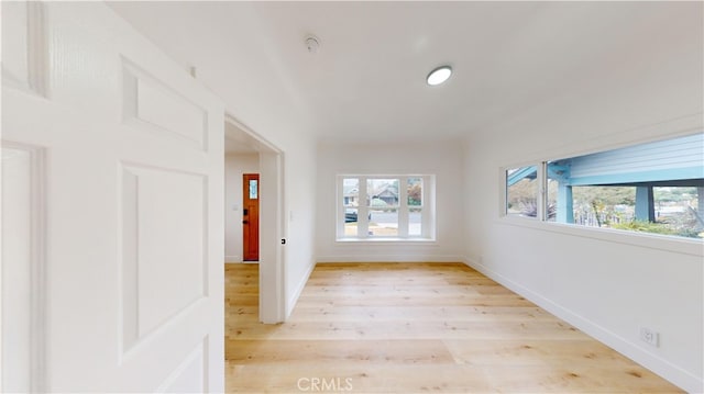 interior space featuring light wood-type flooring