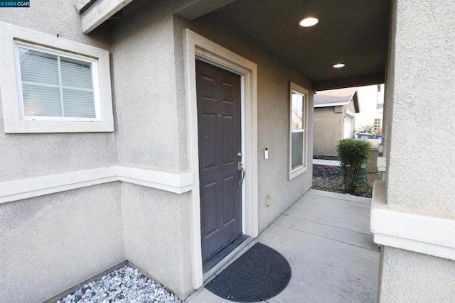 view of doorway to property