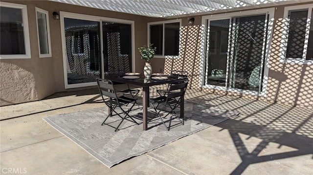 view of patio with a pergola