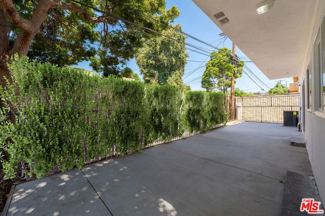 view of patio / terrace with central AC unit