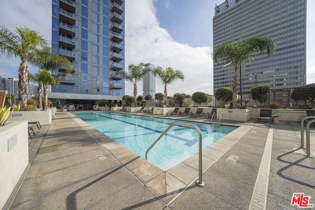 view of pool with a patio