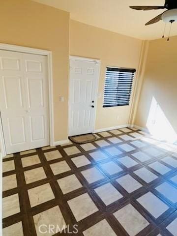 empty room with ceiling fan