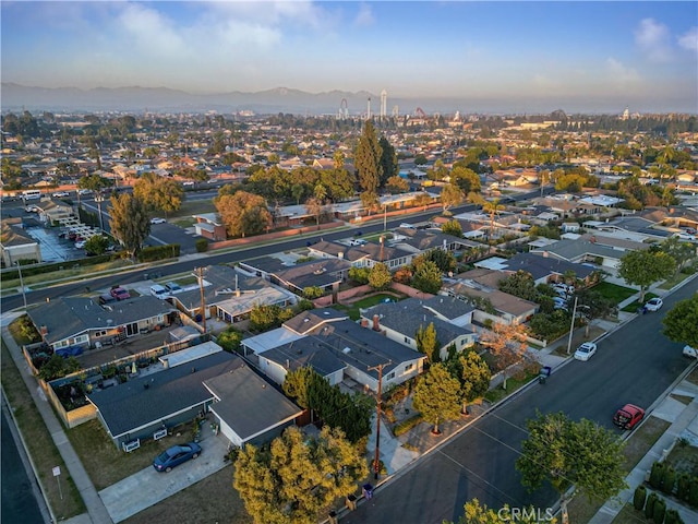 aerial view featuring a mountain view