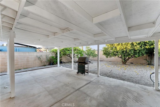 view of patio featuring grilling area