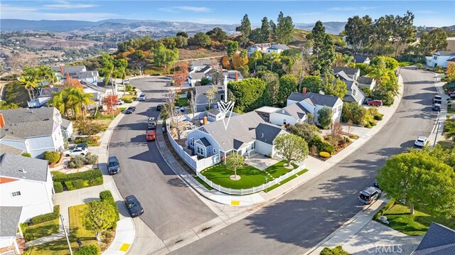 aerial view featuring a mountain view