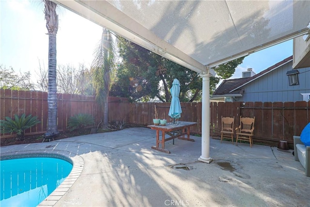 view of pool featuring a patio area