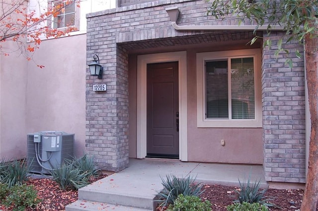 entrance to property with cooling unit