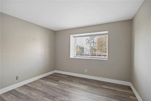 empty room featuring light hardwood / wood-style flooring